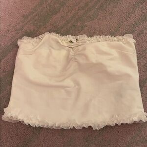 Edikted White Ruffle Top